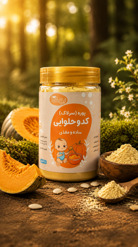 پوره کدو حلوایی